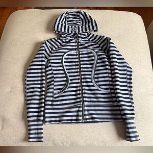 Lululemon Scuba Hoodie *Stretch Sea Stripe Printed Polar Haze Black Vintage